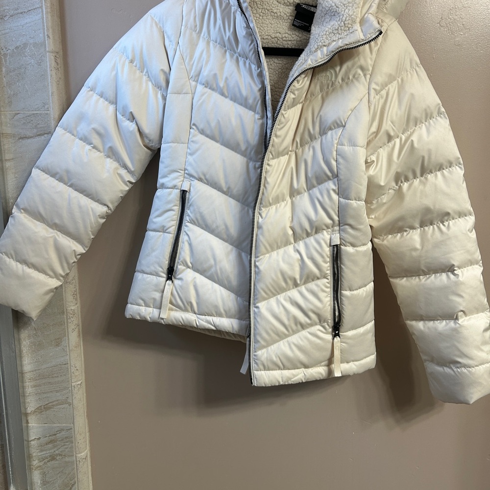 White Puffer Jacket with Hood